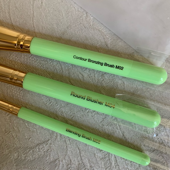 SL Miss Glam Green Makeup Brush Set Trio BNIP - Picture 3 of 12